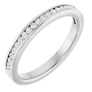 14k White Gold 025 Ctw Lab-Grown Diamond Anniversary Band 718$